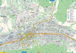 Mapa centra Zlína - ČJ